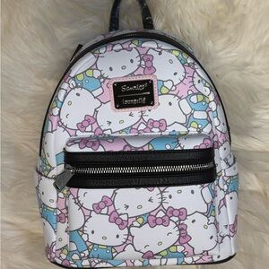 Loungefly Hello Kitty White and Pink Kids Backpack